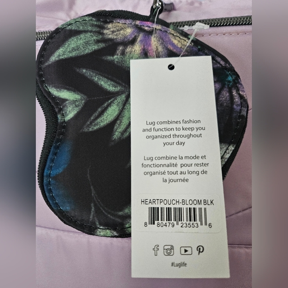 NWOT Lug Gondola European Shopper In Sugarplum & NWT Heart Pouch - Picture 7 of 16